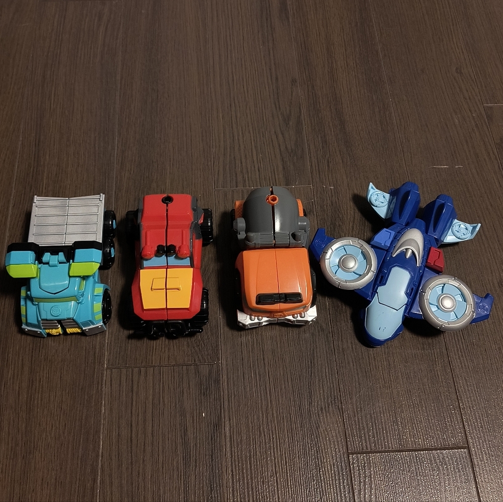 Colorful Transforming Toy Vehicle Set